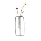 Vaso metal/vidro aramado cinza med 8 x 8 x 23,5 cm