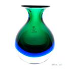 Vaso Mini Médio Verde com Água-marinha - Cristais Ca d'Oro - 14cm