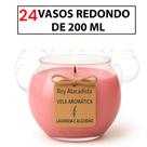 Vaso mini pequeno 200ml kit 24 vidro redondo castical vela