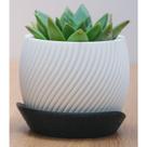 Vaso Minimalista TopStudio3D em PLA 3D com Prato -