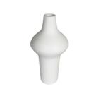 Vaso Moderno Ceramica Branco Relevo Horizontal Ovalado Luxo Vaso Moderno Ceramica Branco Relevo Horizontal Ovalado Luxo