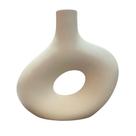 Vaso moderno médio em cerâmica - branco