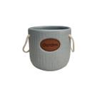 Vaso Moderno Medio Estilo Moderno Cesto Ceramica - Azul Novo