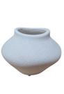 Vaso Molde M Branco Fosco Texturizado 13 cm
