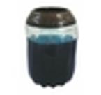 Vaso Murano Azul Detalhes Incolor Dourado Original Luxo