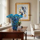 Vaso Murano Azul Grande Peça de Decoração com 43cm, Peça Decorativa.