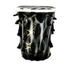 Vaso Murano Black Relevos Modernos Alta Decoração Luxo