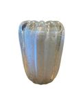Vaso Murano Branco com Dourado 15 cm Casa Del Grande
