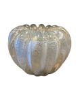 Vaso Murano Branco com Dourado 9 x 16 cm Casa Del Grande