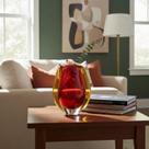 Vaso Murano Colorido Grande 22cm para Decoração Sofisticada de Interiores