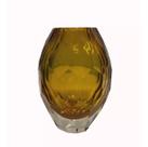 Vaso Murano De Vidro Âmbar Decoração Sala Com 20cm, Murano ideal para decoração Sala e diversos ambientes.