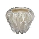 Vaso Murano Decorativo Dourado Leitoso Fino Design Lapidado