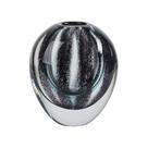 Vaso murano em vidro L'Hermitage Espiral 12,5x8,5x14cm azul turquesa
