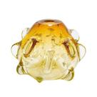 Vaso Murano Italiano Âmbar Translucido Moderno Relevos Vaso Murano Italiano Âmbar Translucido Moderno Relevos