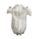 Vaso Murano Italiano Branco Todo Ondulado Pigmentos Vaso Murano Italiano Branco Todo Ondulado Pigmentos