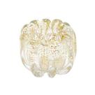 Vaso Murano italiano Incolor Pó Dourado Fino Design Vaso Murano italiano Incolor Pó Dourado Fino Design