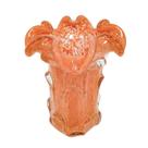 Vaso Murano Italiano Menor Cor Coral Pigmentos Dourado Vaso Murano Italiano Menor Cor Coral Pigmentos Dourado