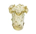 Vaso Murano Italiano Pigmentos Creme Relevo Lapidados Borda Vaso Murano Italiano Pigmentos Creme Relevo Lapidados Borda