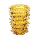 Vaso Murano Italiano Pigmentos Rosé Finos Lapidados Luxo Vaso Murano Italiano Pigmentos Rosé Finos Lapidados Luxo