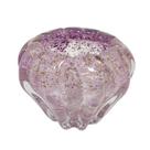 Vaso Murano Italiano Púrpura Finos Lapidados Redondo