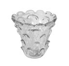 Vaso Murano Relevos Incolor Rico em Detalhes Luxo
