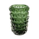 Vaso Murano Verde Italiano Lapidados Circulos Luxo Alto Padr