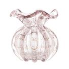 Vaso Murano Vidro Italy Rosa Claro E Dourado Wolff 10x11cm Vaso Murano Vidro Italy Rosa Claro E Dourado Wolff 10x11cm