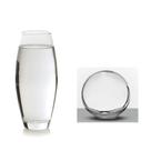 Vaso Oval 7x22cm Incolor+ Vaso Esférico 12x12cm Transparente