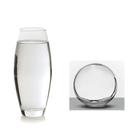 Vaso Oval 7x22cm Incolor+ Vaso Esférico 12x12cm Transparente