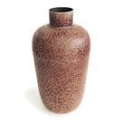Vaso Oval Decorativo com Pintura Craquelada em Metal 20x10cm Vaso Oval Decorativo com Pintura Craquelada em Metal 20x10cm