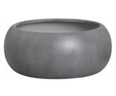 Vaso Oval Grande em Cerâmica Linha Intense Cimento Queimado