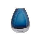 Vaso Oval Vidro Murano Italiano 17x14cm Pequeno Fino Acabamento