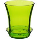 Vaso Para Flor com Prato de Vidro Elegante Orchid 3 Cores