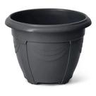 VASO PARA FLOR PLÁSTICO REDONDO N.01 NUTRIPLAST 19,5 x 25cm - PRETO