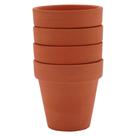 Vaso para Flor Terracota Natural Clay Home&Co 6x6cm 4 Peças