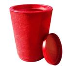 Vaso para planta coluna decorativa grafiato de luxo com prato - 36x31