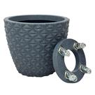 Vaso para Planta Cone Diamante 3D 40X50 Plantas Grandes em polietileno com rodizio 4 rodas em gel