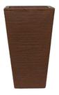 Vaso Para Planta Cônico Quadrado Malta 34 Cm Café - Afort