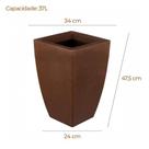 vaso para planta retangular de plastico