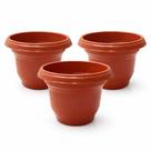 Vaso para Plantas 4,5 Litros Plástico Cerâmico Resistente Redondo Cachepot Jardim Suculentas Decorativo