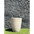 Vaso para Plantas Decorativo em Polietileno Coluna Bojo Escovado C/ Prato Coletor N2