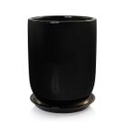 Vaso pequeno + prato paris pozzani - porcelana preto Vaso pequeno + prato paris pozzani - porcelana preto