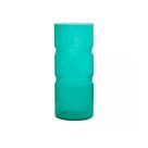 Vaso Pete em Vidro Verde Agua/Branco 6,5 x 15cm Vaso Pete em Vidro Verde Agua/Branco 6,5 x 15cm
