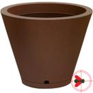 Vaso Petra Cone Nº30 Com Prato Ferrugem Vaso Petra Cone Nº30 Com Prato Ferrugem