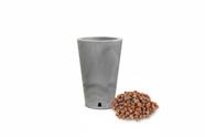Vaso Petra Conico C/Prato + Argila Expandida Cor:Areia