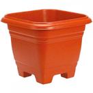 Vaso Pl.Quadrado N.17 Marrom-9448