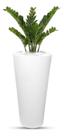 Vaso Planta Decorativo Polietileno Grande Luxo Flores 70x36 Branco