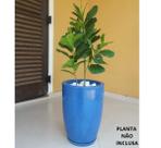 Vaso Planta Flor Médio Polietileno Decorativo Luxo Casa Jd..AZUL