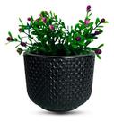 Vaso Planta Pequeno Decorativo Jardim 15cm Preto