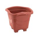 Vaso plas.quadra.31cm terracota